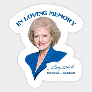 In Loving Memory Betty White Sticker